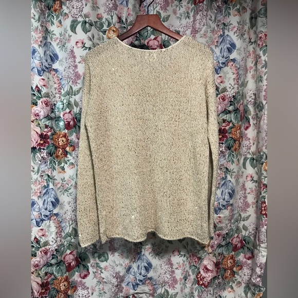 Cream RVCA knit sweater with sequins size M - Picture 4 of 4